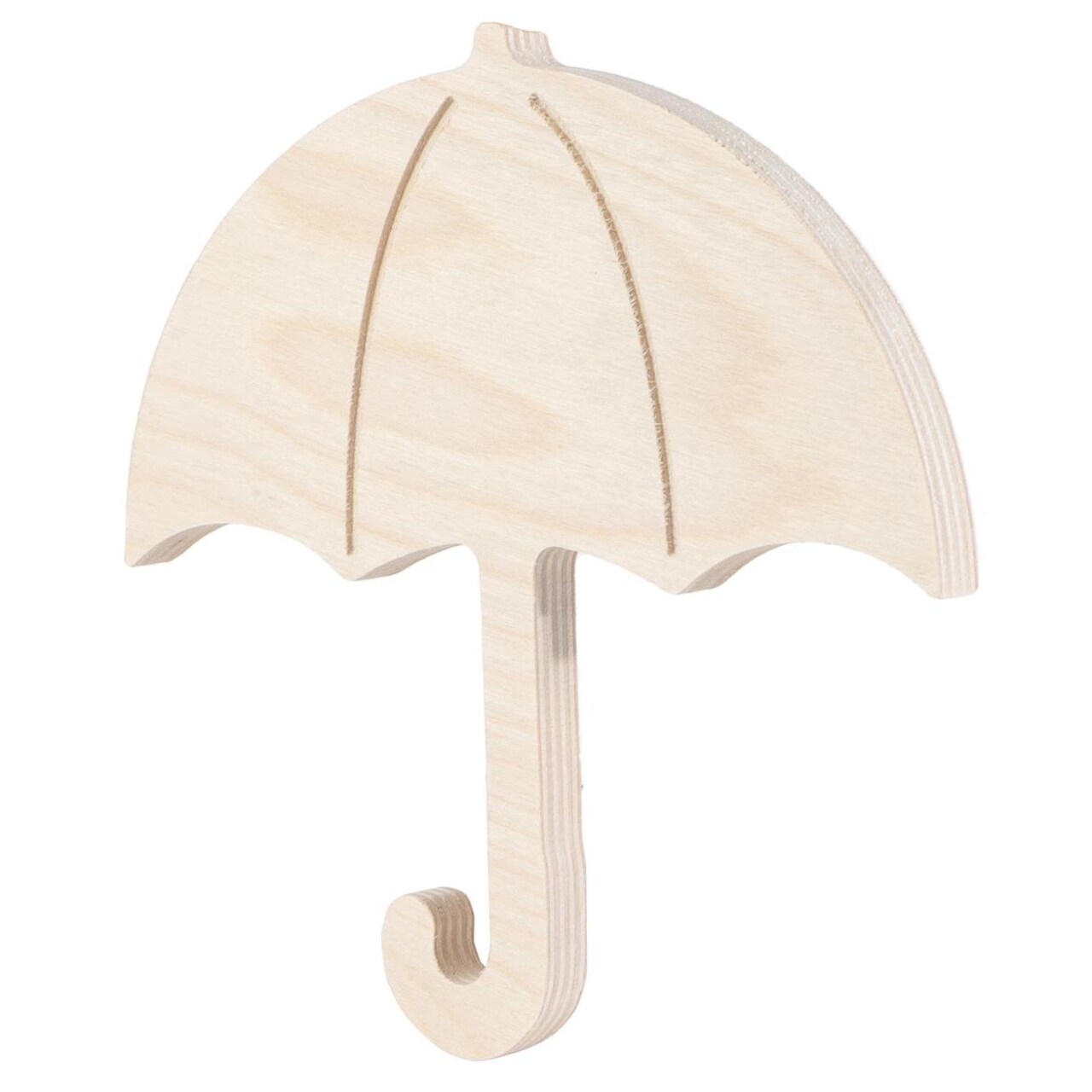 Good Wood By Leisure Arts Shape Umbrella 6.88"X 7"X .5", Wooden Shapes, Wood Shapes, Wooden Shapes Wall Decor, Large Small Shapes For Crafts